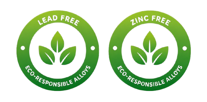eco-responsibles alloys, lead free, zinc free